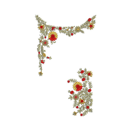 Neck And Sleeve For Dress Design 23601