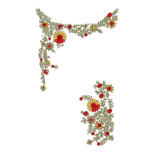 Neck And Sleeve For Dress Design 23601