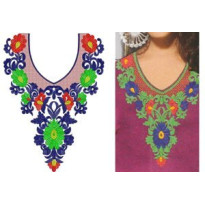 Sharara Gown Embroidery Neck Design