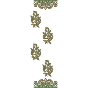 10235 Dupatta Embroidery Design