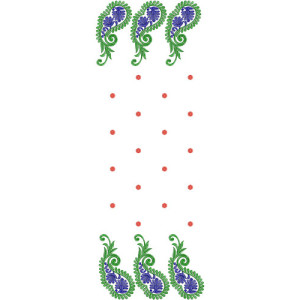 10313 Dupatta Embroidery Design