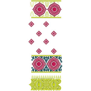 10356 Dupatta Embroidery Design