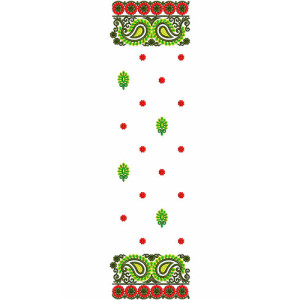 10358 Dupatta Embroidery Design