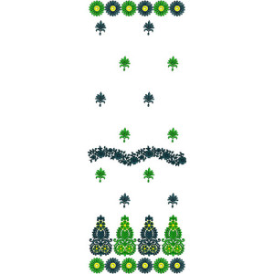 10494 Dupatta Embroidery Design