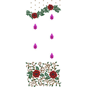 10495 Dupatta Embroidery Design