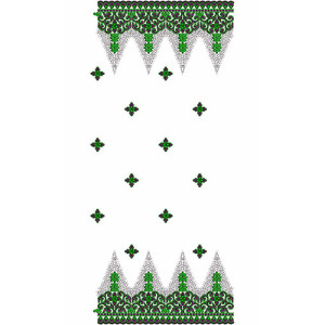 10502 Dupatta Embroidery Design