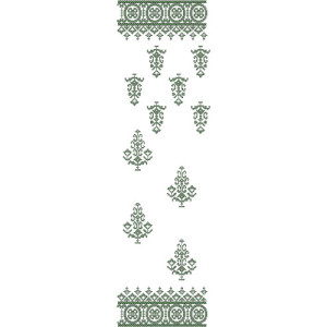 10504 Dupatta Embroidery Design