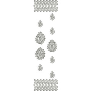 10506 Dupatta Embroidery Design