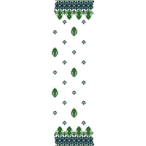 10507 Dupatta Embroidery Design