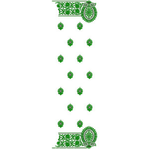 10509 Dupatta Embroidery Design