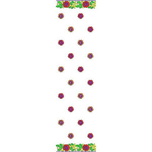 Border Lace Brocade Scarf Flat Embroidery Design