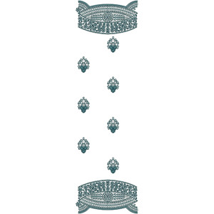 10847 Dupatta Embroidery Design