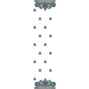 10848 Dupatta Embroidery Design