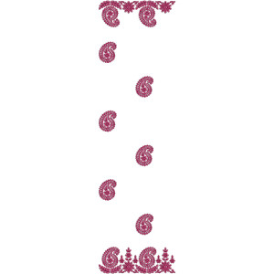 10850 Dupatta Embroidery Design