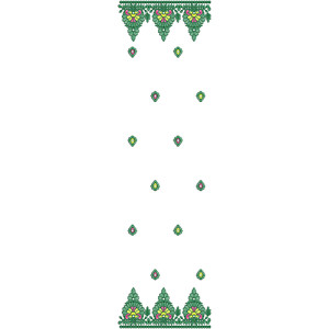 10852 Dupatta Embroidery Design