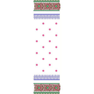 10853 Dupatta Embroidery Design