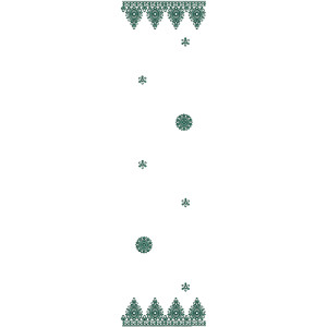 Dupatta Embroidery Design 11009