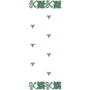 Dupatta Embroidery Design 11015