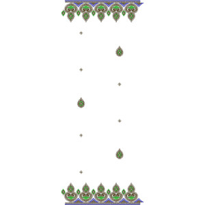 11057 Dupatta Embroidery Design