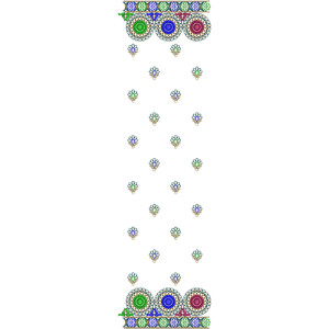 11148 Dupatta Embroidery Design