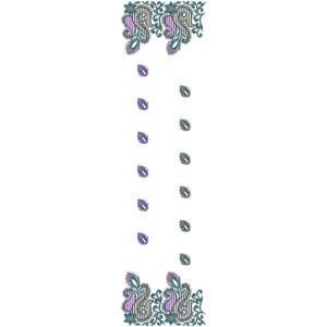 11152 Dupatta Embroidery Design