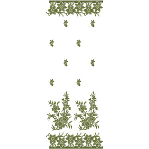 11153 Dupatta Embroidery Design