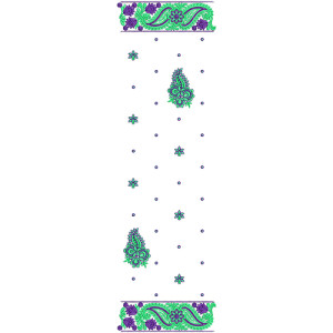 11156 Dupatta Embroidery Design