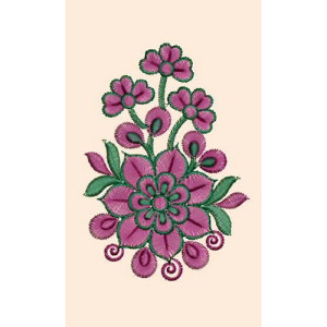 11544 Dupatta Embroidery Design