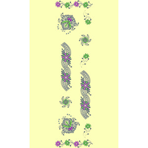 11546 Dupatta Embroidery Design