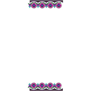 Rose & Mango Border Design 12459