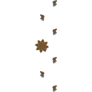 Dupatta Embroidery Design 12665