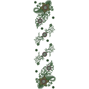 Dupatta Embroidery Design 13608