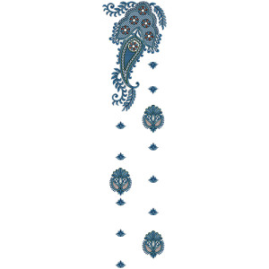 Dupatta Embroidery Design 13662