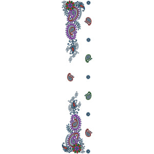 Dupatta Embroidery Design 13664