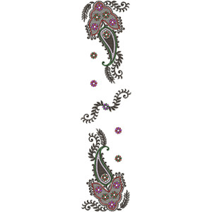 Dupatta Embroidery Design 13710