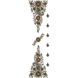 Dupatta Embroidery Design 13722