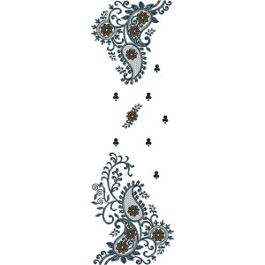 Dupatta Embroidery Design 13724