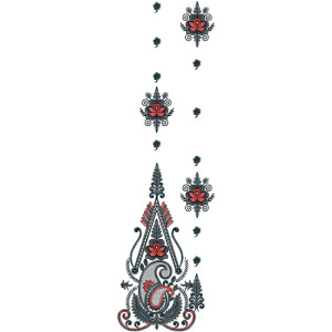 Dupatta Embroidery Design 13728