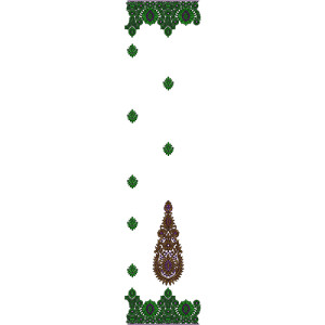 Designer Border Scarf Dupatta Embroidery Design 14144