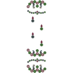 Bollywood Fashion Dupatta Embroidery Design 14467