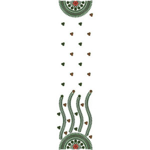 Border Scarf Dupatta Embroidery Design 14856