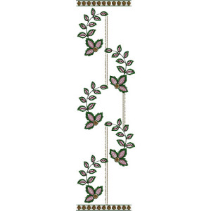 Embroidery Pattern For Dupatta 15027