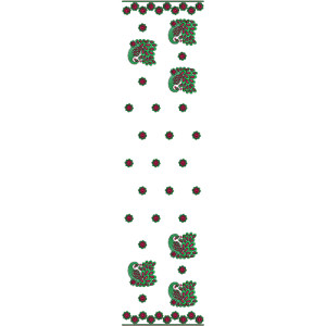 Dupatta With Embroidery Peacock Design 16409