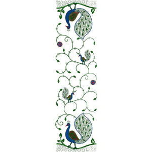Peacock Dupatta Design Embroidery 16410