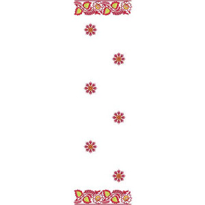 Kaftan Arabic Dupatta Embroidery Design 16663