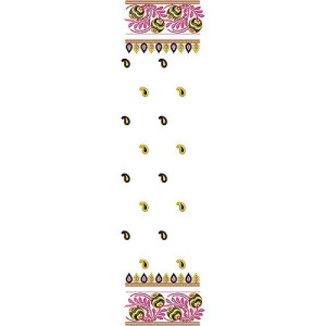 Designer Knit Dress Scarf Embroidery Design