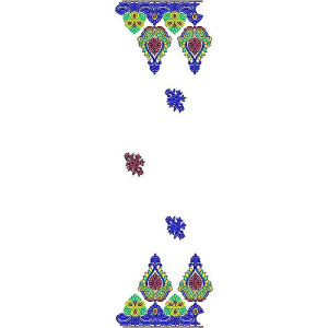 Indian ART Style Designer Scarf | Fashion Dupatta Embroidery Design