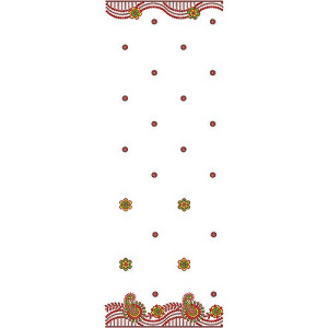 Beautiful Paisley Sequins Border Embroidery Design