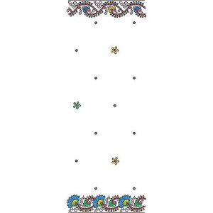 Tribal ART | Sequins Border Scarf Dupatta Embroidery Design