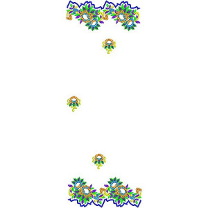 Fom Rubber Fashion Boho Scarf Embroidery Design